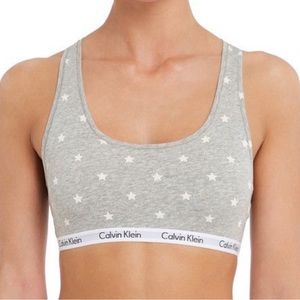 Calvin Klein gray and white  star pullover bra